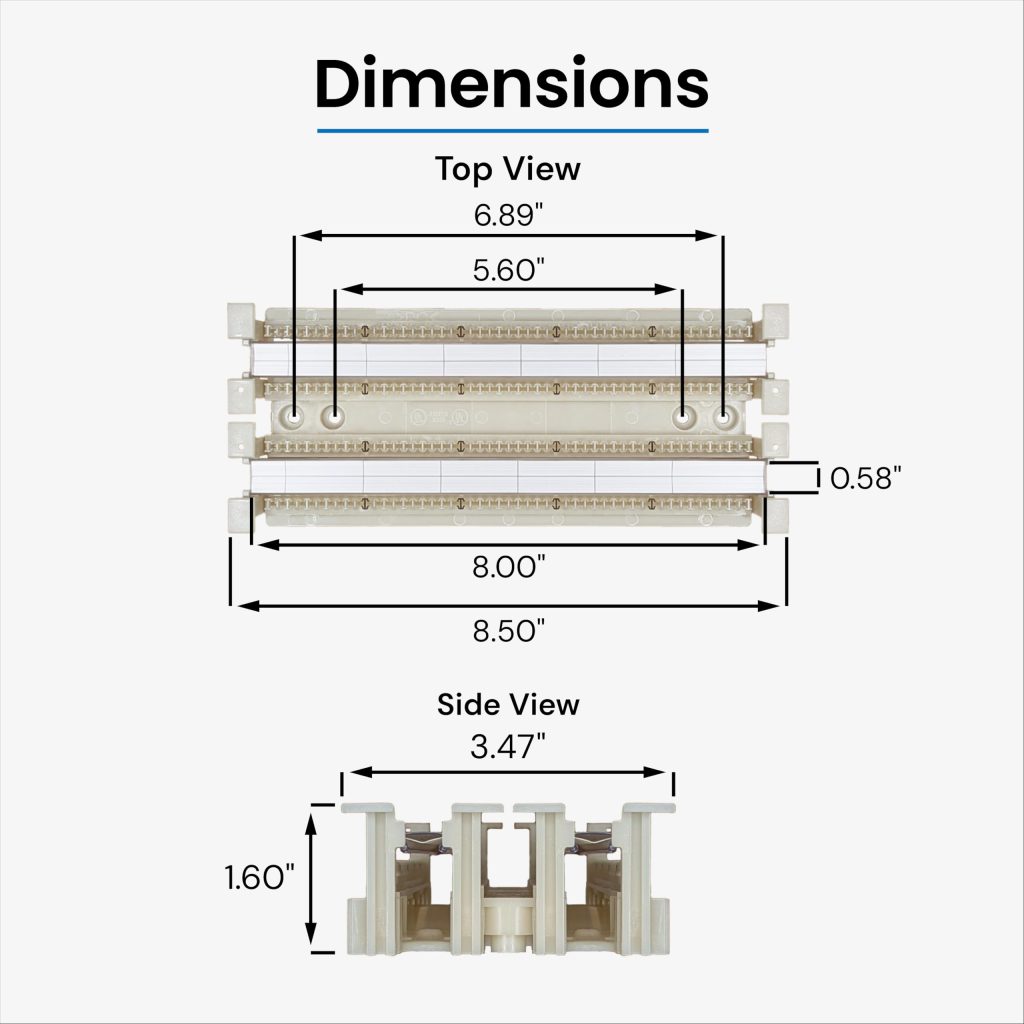 ICC 110 Wiring Block Without Feet 100 Pair, 110 IDC Cross Connect Block ...