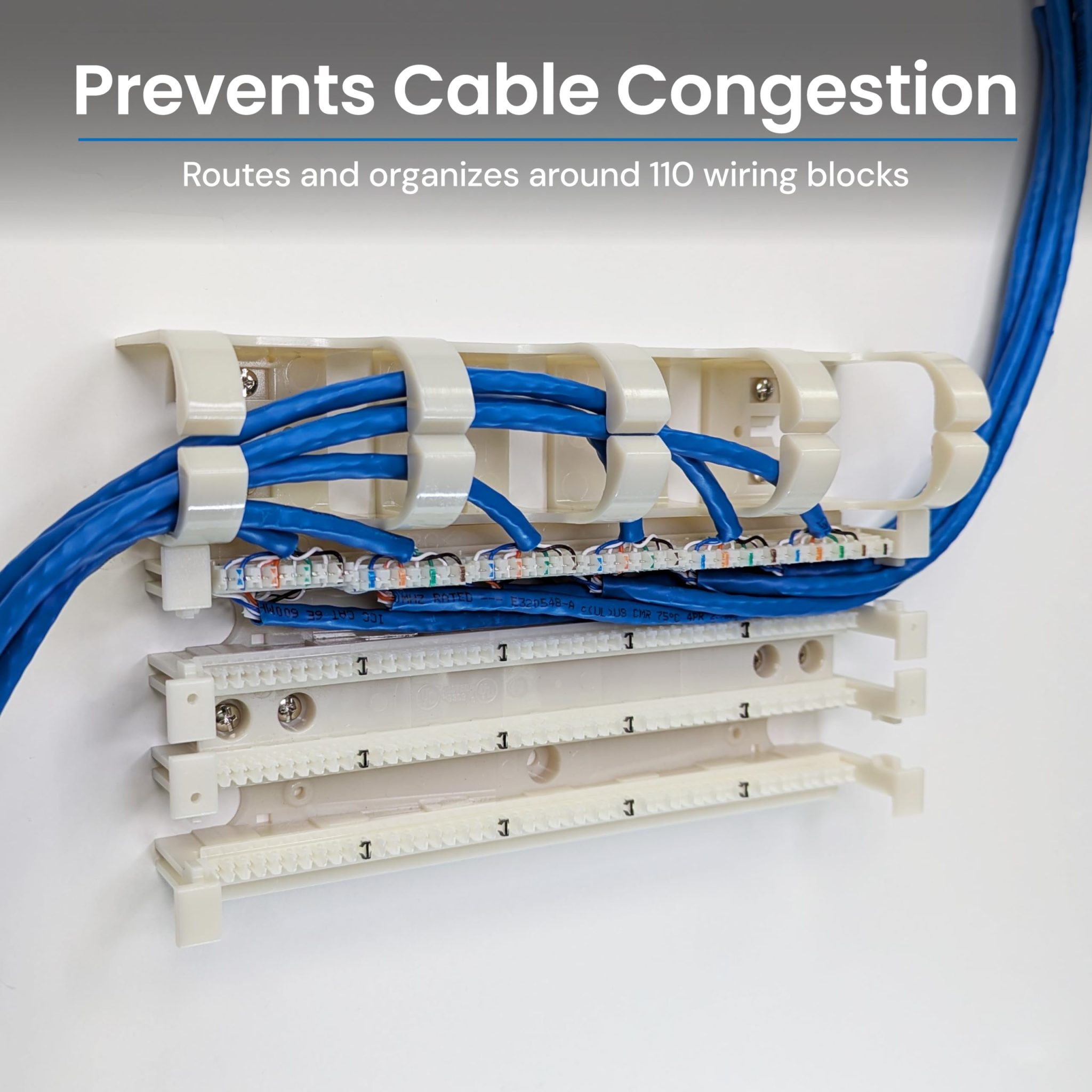 ICC 110 Cable Management Block Without Feet, Cable Routing Block for ...