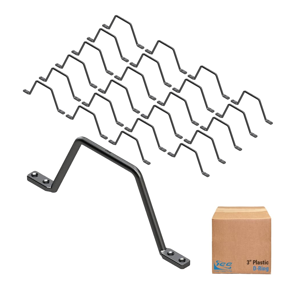 ICC 3" Plastic Cable Management D-Ring – Non-Conductive Wall Cable Organizer, Cable Hanger & Wire Loop for Structured Wiring