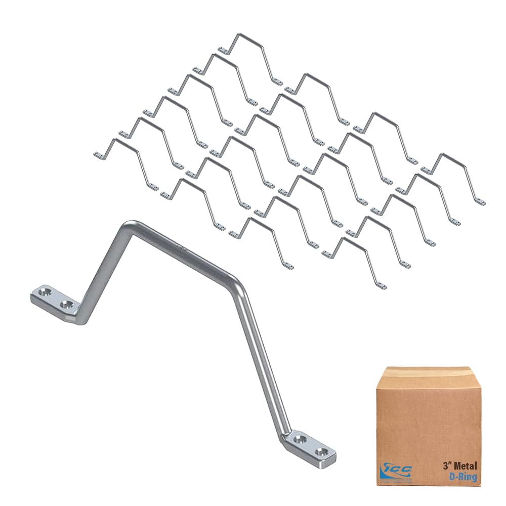 ICC 3" Metal Cable Management D-Ring – Horizontal & Vertical Wall Cable Organizer, Cable Hanger & Wire Loop for Structured Wiring