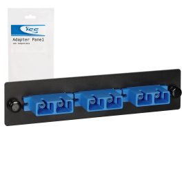 ICC SC-SC Fiber Optic Adapter Panel, LGX Compatible, 6 Fibers