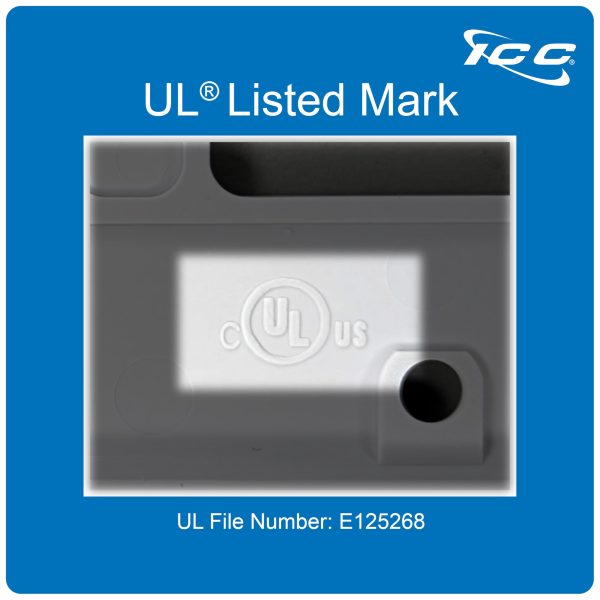 ICC Decorator Wall Plate, 3-Gang, Gloss White, UL Listed, ABS