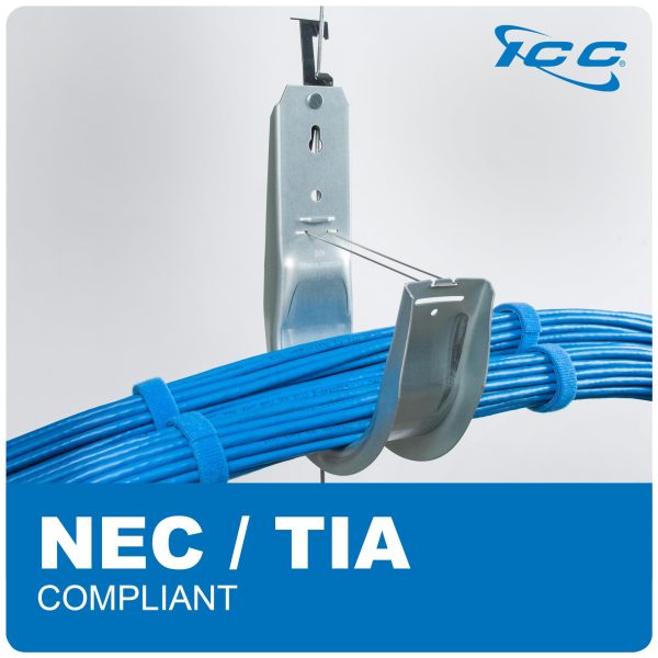 ICC Batwing J Hook 4” with Retainer Clip - Galvanized Steel Cable