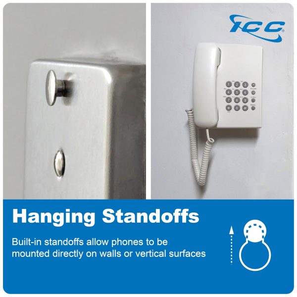 ICC RJ-12 Telephone Wall Plate, 6P6C Voice Jack with 110 IDC