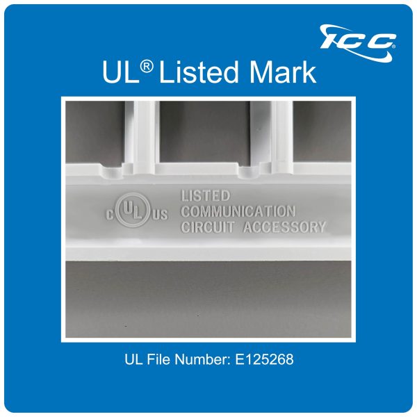 ICC Station ID Wall Plate with 6 Ports, Single Gang, UL Listed