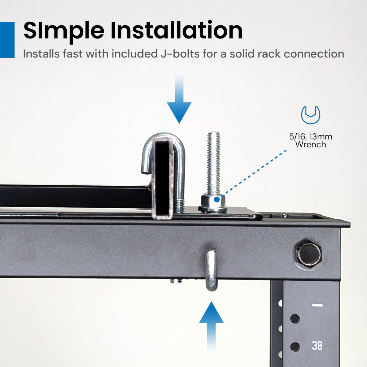 ICC Cable Runway Relay Bracket Kit – 2-Post Rack | Steel, Black Powder ...