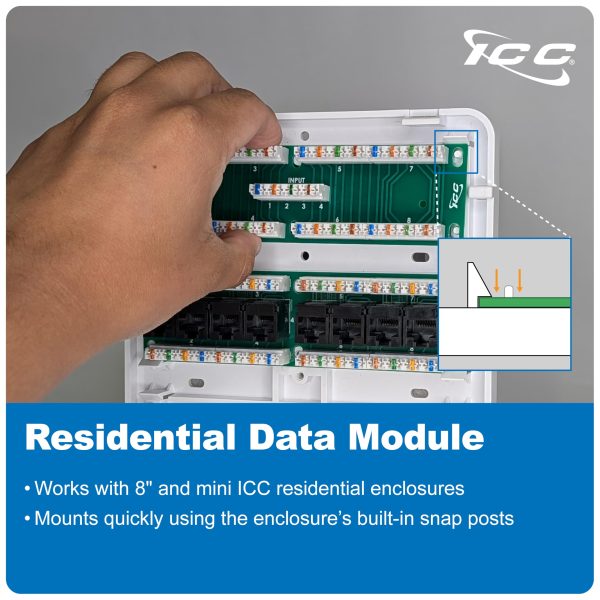 ICC Mini Telephone Module, 8 Ports, Supports Up to 4 Incoming