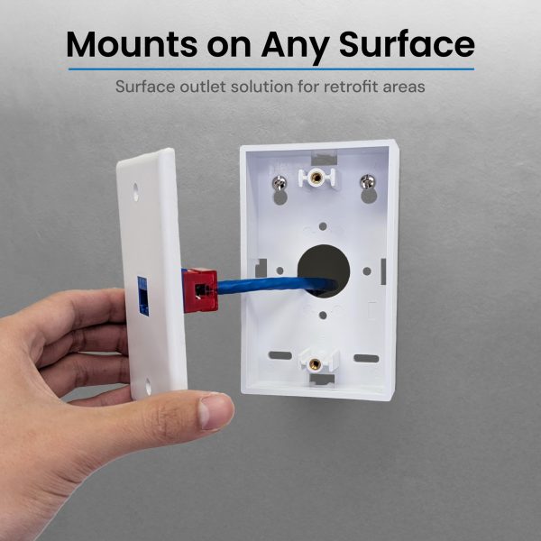 ICC Low Profile Surface Mount Back Box, Single Gang, for Screw