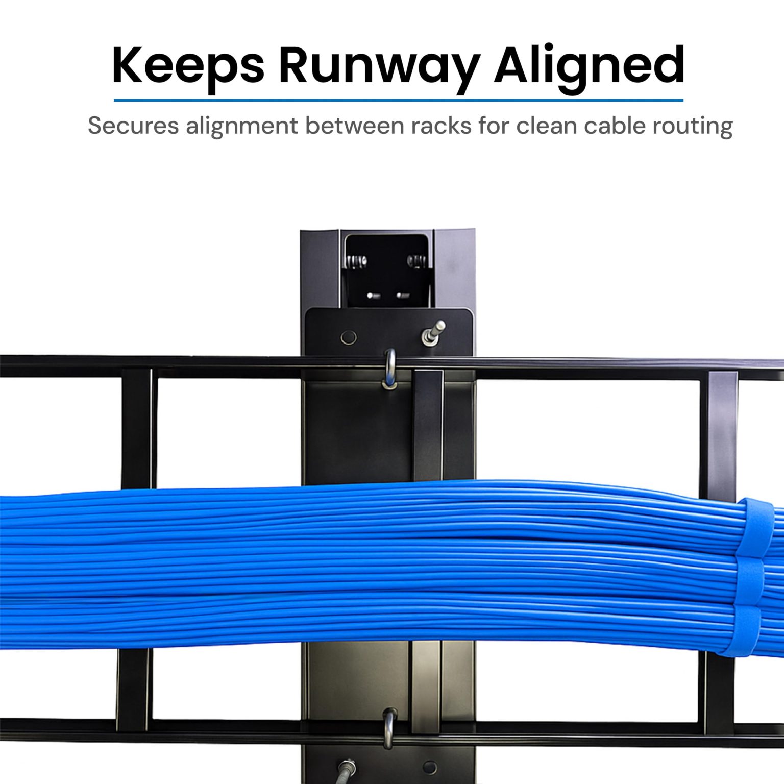 ICC Cable Runway Relay Bracket Kit – 2-Post Rack | Steel, Black Powder ...