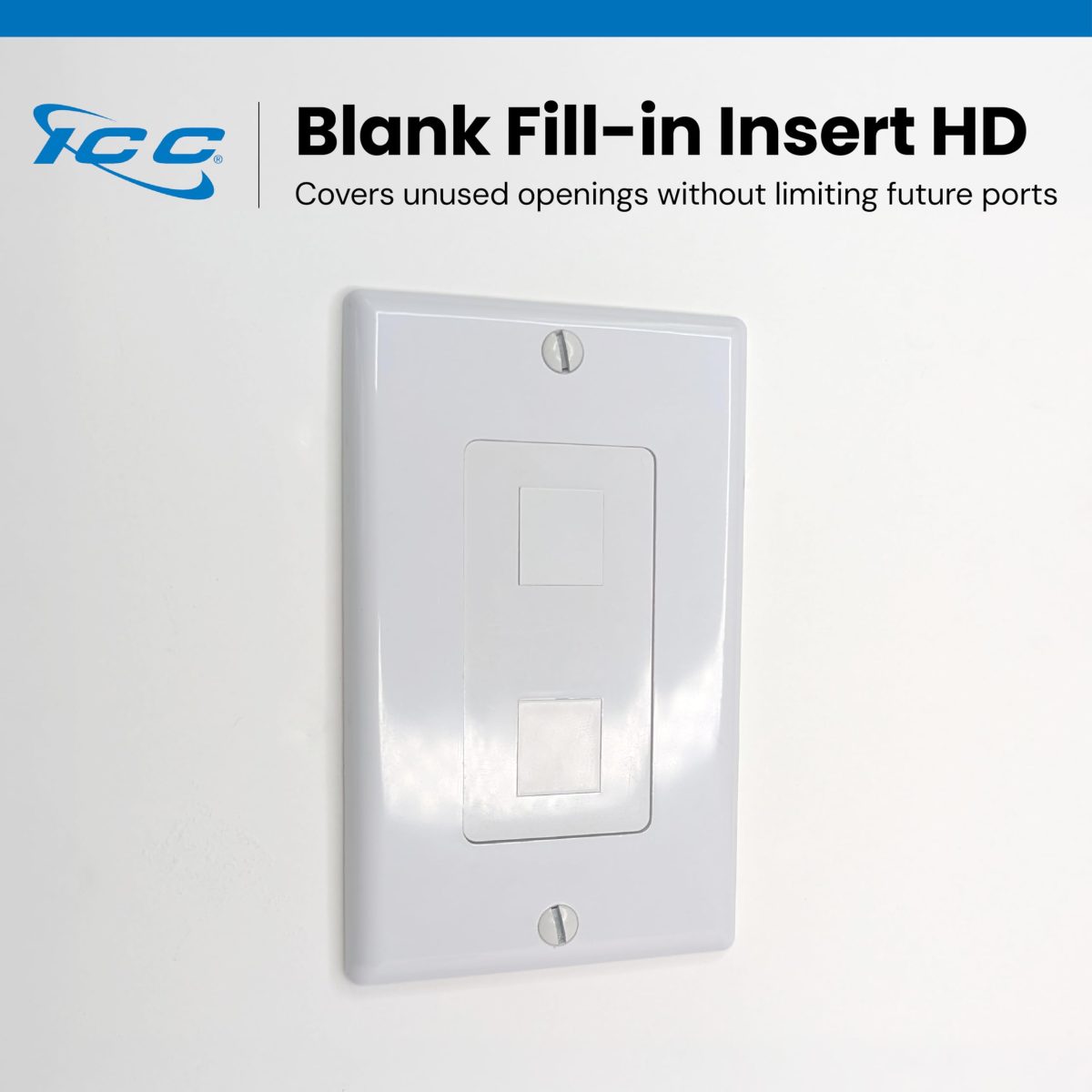 ICC Blank Fill-In Module Insert for HD Style Work Area Outlets - ICC