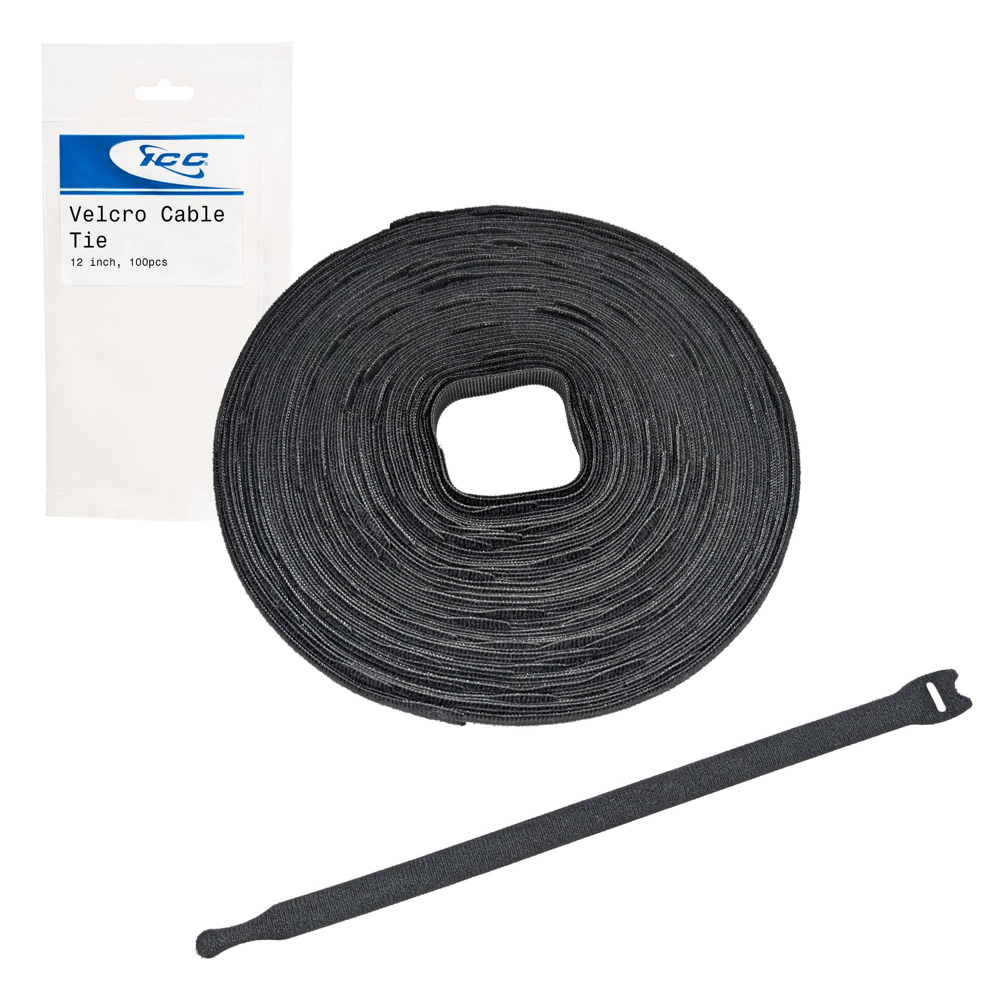 100pcs Black & White Nylon Cable Zip Ties – Wire Cord Straps, Assorted Colors