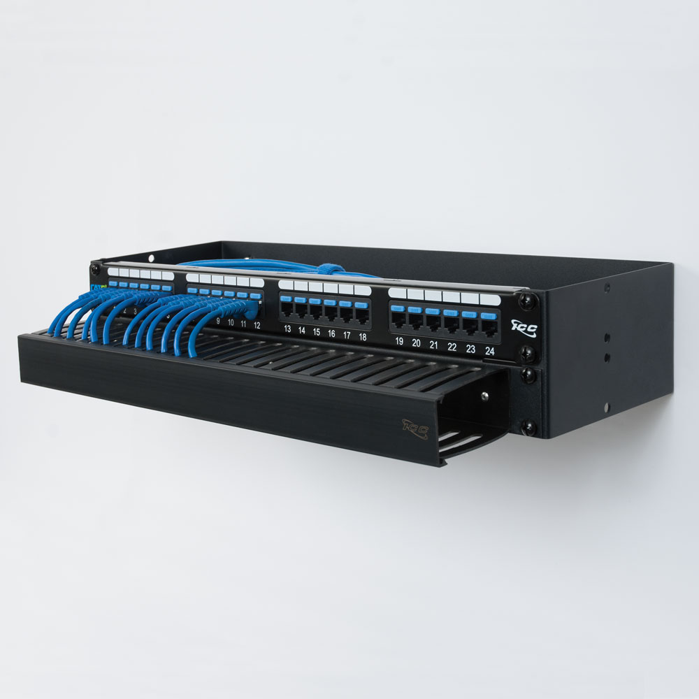 CAT6 Patch Panel with 24 Ports and 1 RMS - ICC