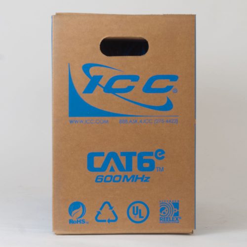 ICC Cat6e CMP Plenum 1000ft UTP 23AWG Solid Pure Copper, True Plenum ...