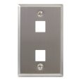Classic Stainless Steel Faceplate 2 Port IC107SF2SS