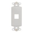 ICC Decorator Insert for Keystone Jack, 1-Port Wall Plate Module