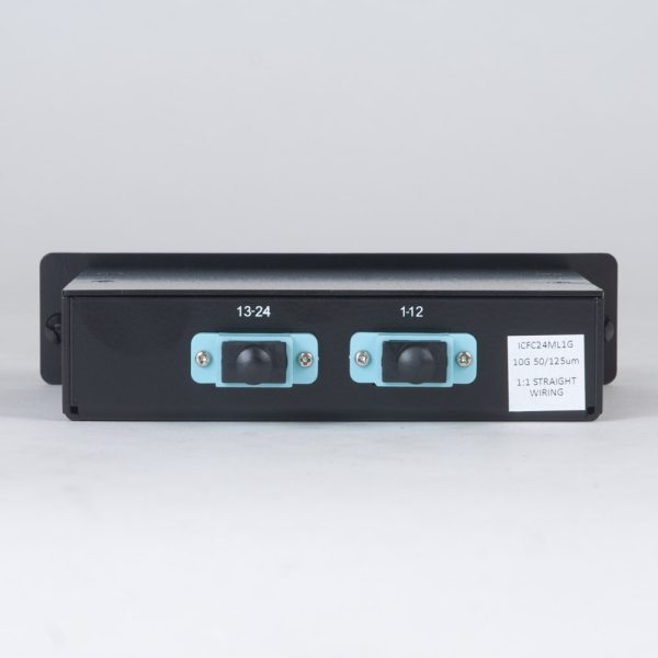 Classic LC-MPO Fiber Optic LGX Compatible Cassette with Aqua