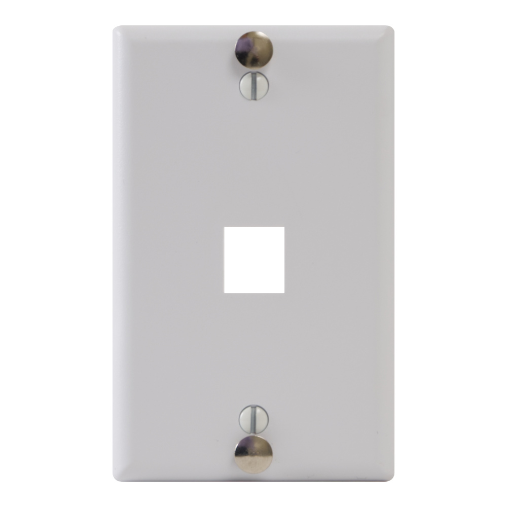 Telephone Faceplate with 1 Port for EZ®/HD Style and Hanging Standoffs