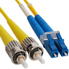 LC-ST Duplex Singlemode 62.5/125 (OS1) Fiber Optic Patch Cable in Yellow