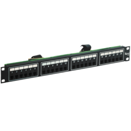 Voice 8P4C Patch Panel with Female Telco in 24 Ports and 1 RMS