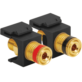 Audio Speaker Connectors with Red and Black Gold Plated Binding Posts and Female Banana Plugs for HD Style