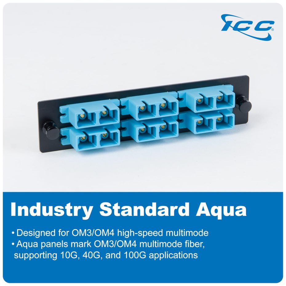 ICC SC-SC Fiber Optic Adapter Panel, LGX Compatible, 12 Fibers ...