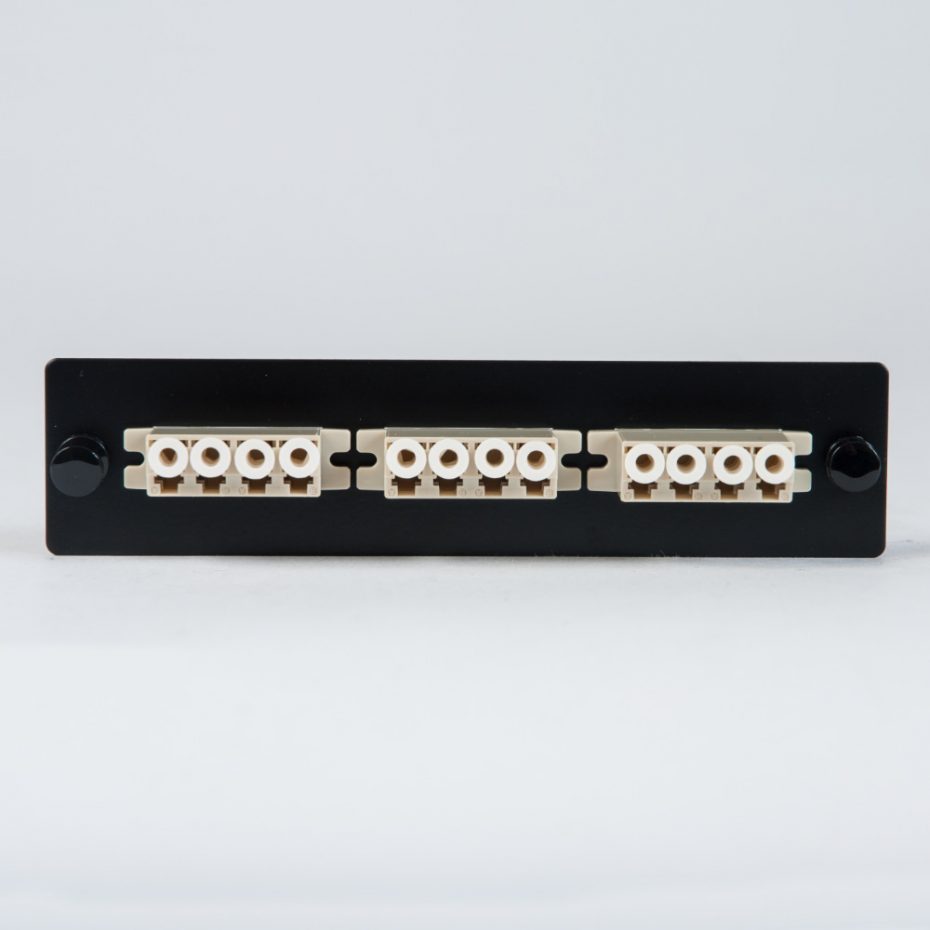 Classic LC-LC Fiber Optic LGX Compatible Adapter Panel with Beige ...