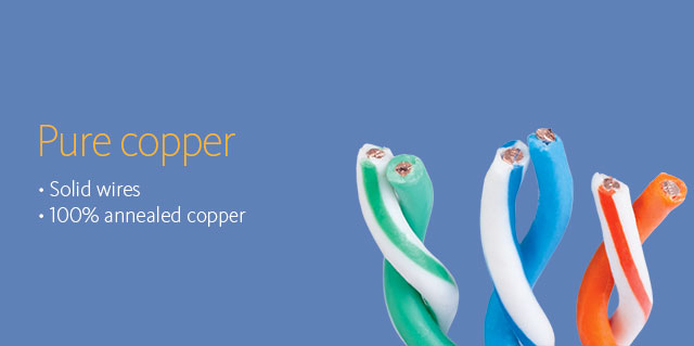 Pure copper •Solid wires •100% annealed copper