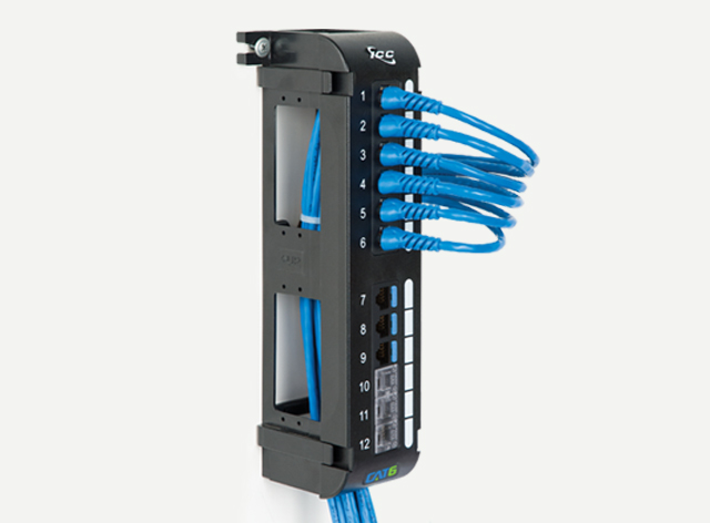 Image of CAT6 Vertical Patch Panel with 12 Ports