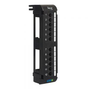 CAT 6 Vertical Patch Panel with 12 Ports ICMPP12V60