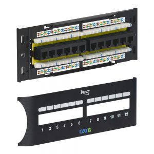 CAT 6 Front Access Patch Panel with 12 Ports and Zero U ICMPP12F6E