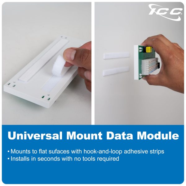 ICC Telephone Expansion Module, RJ-31X, 8 Ports, Adhesive Mount - ICC
