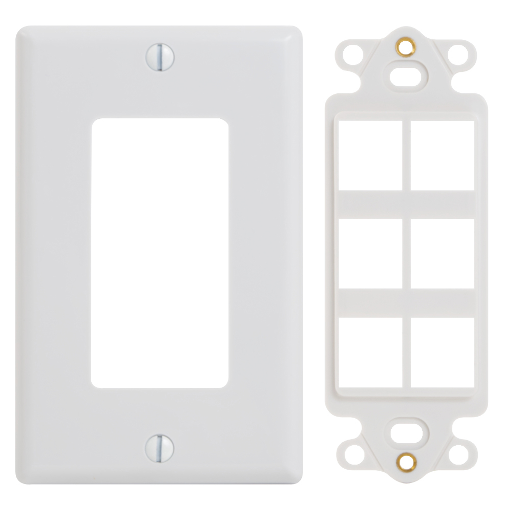 ICC Decorator Wall Plate, 2-Gang, Gloss, UL Listed, ABS Plastic, 2