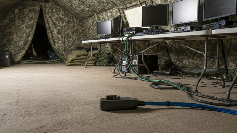 CAT6 Mobile Patch Box in Field Setup